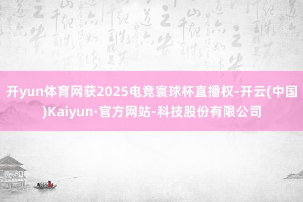 开yun体育网获2025电竞寰球杯直播权-开云(中国)Kaiyun·官方网站-科技股份有限公司