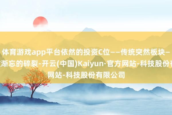 体育游戏app平台依然的投资C位——传统突然板块——却像被渐忘的碎裂-开云(中国)Kaiyun·官方网站-科技股份有限公司
